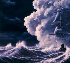 Fototapeta premium ship in the sea