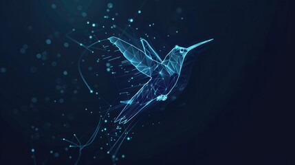 Hummingbird in Flight: Digital Art