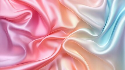 Obraz premium Light pale soft pastel abstract background. Color gradient ombre transition. Silk fabric. Luxury premium rich. Matte shimmer. Christmas, birthday, anniversary. Template.