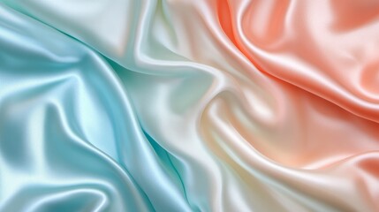 Obraz premium Light pale soft pastel abstract background. Color gradient ombre transition. Silk fabric. Luxury premium rich. Matte shimmer. Christmas, birthday, anniversary. Template.