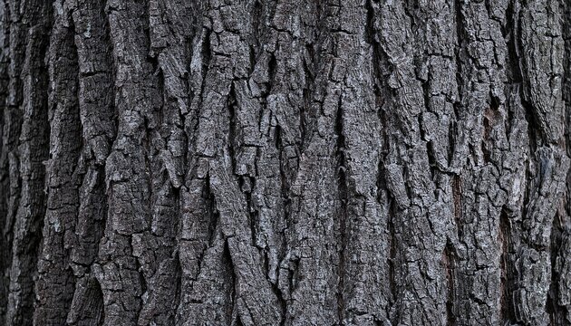 close-up of black locust tree bark with deep ridges and dark gray textures for natural and organic backgrounds
