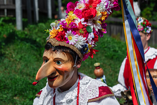 The "Bufon", mask of the traditional Ladin Carnival. South Tyrol, Italy