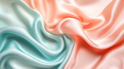 Obraz premium Light pale soft pastel abstract background. Color gradient ombre transition. Silk fabric. Luxury premium rich. Matte shimmer. Christmas, birthday, anniversary. Template.