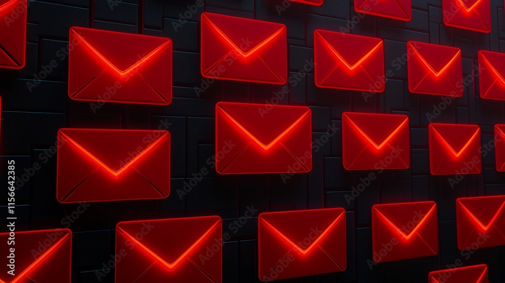 Poster soft glowing red envelopes set against a modern gradient background with a spacious text zone displa