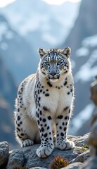 Obraz premium snow leopard in wild
