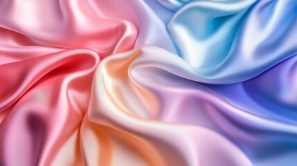 Obraz premium Light pale soft pastel abstract background. Color gradient ombre transition. Silk fabric. Luxury premium rich. Matte shimmer. Christmas, birthday, anniversary. Template.