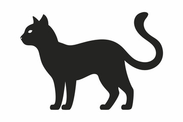 cat silhouette icon vector