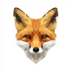 Obraz premium Low-poly fox head illustration. (1)