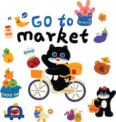 Fototapeta premium Graffiti｜Supermarket lover