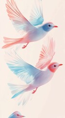 Obraz premium Birds gradient gentle