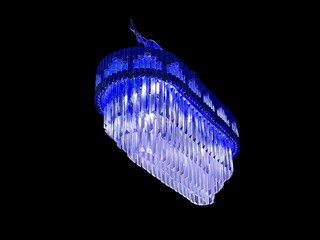 beautiful hanging decorative lights isolated on black background