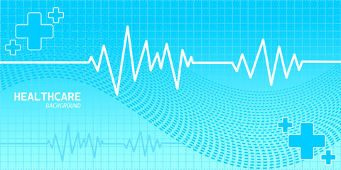 healthcare and medical background with heartbeat line template background Healthcare