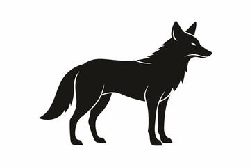 Fox silhouette icon vector