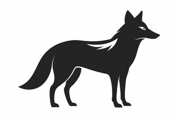 Fox silhouette icon vector
