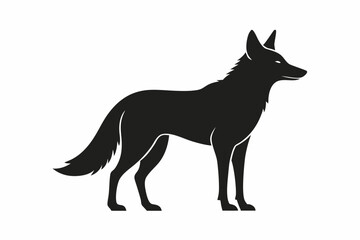 Fox silhouette icon vector