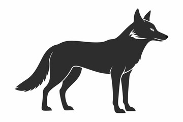 Fox silhouette icon vector