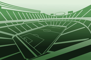 Soccer Football Stadium Outline Shape Colorful Gradient Silhouette Vector for Background © Hanum Creative