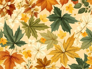 Colorful Leaf Patterns: Autumn and Tropical Designs