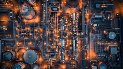 Aerial View of Industrial Safety Protocols in Action