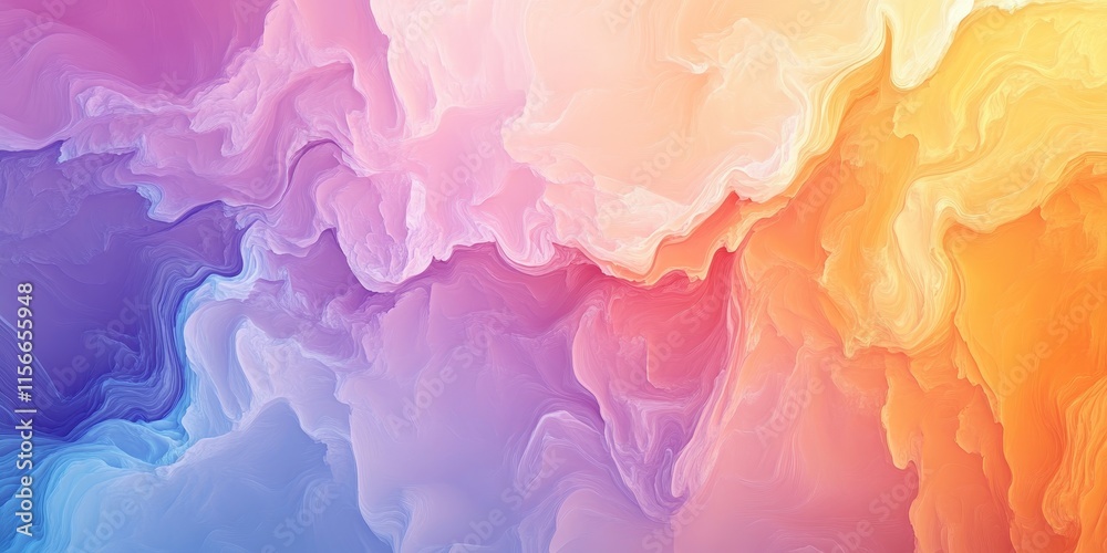 Poster An abstract background featuring a vibrant blend of pastel colors in a gradient design, showcasing a rich and lively aesthetic.