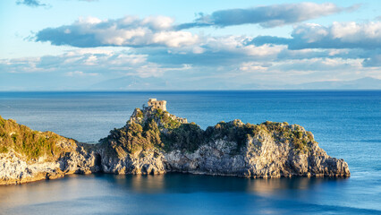 Ancient Saracen Tower in Conca dei Marini, Amalfi Coast, Italy