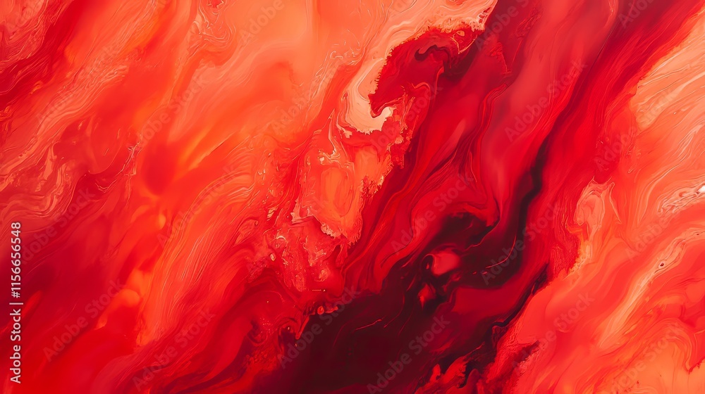 Poster Vibrant abstract bright red background showcasing dynamic hues, perfect for artistic projects. This abstract bright red background captures attention and inspires creativity in design.