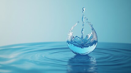 World Water Day concept highlighted through impactful logo typography. Every Drop Matters encapsulates the essential message of saving water to preserve life and promote environmental protection.