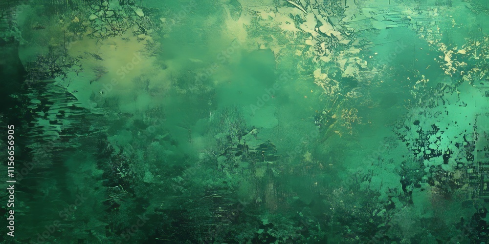 Leinwandbilder Green abstract grunge texture background showcases a vibrant and dynamic design. This green abstract grunge texture background adds depth and character to any creative project or design needs.