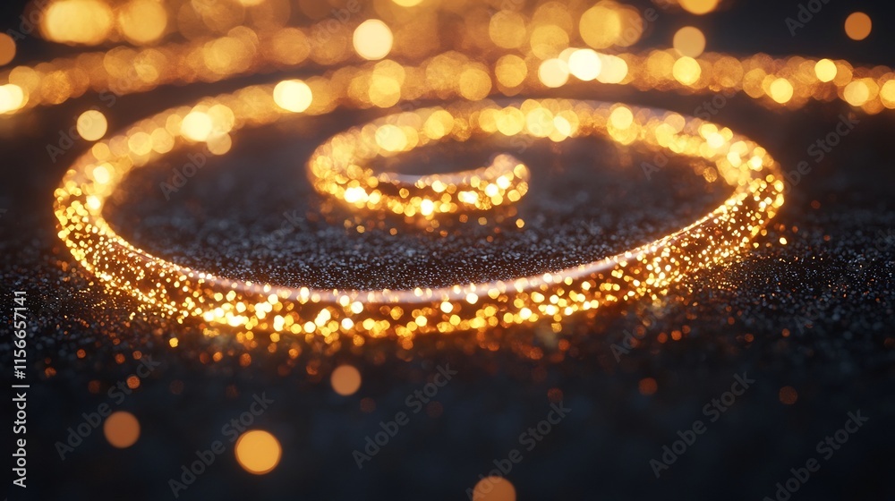Poster mesmerizing 3d of glowing curving tails forming a dynamic spiral pattern with a sleek festive backdr