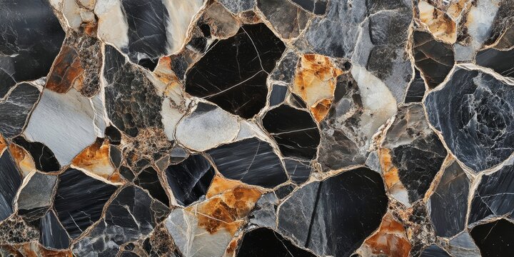 Polished septaria mineral stone features a stunning polygonal pattern, showcasing the unique characteristics of septaria mineral stones and their captivating textures and designs.