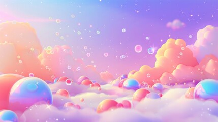Dreamy Bubble Landscape