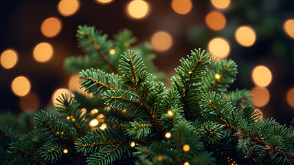 Christmas background of bokeh lights,
Christmas composition on a dark background with bokeh

