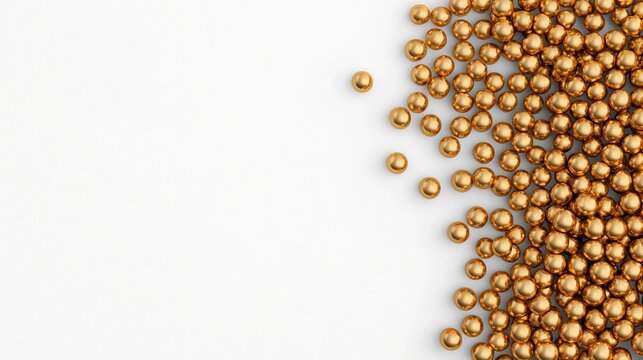 Golden taels or ingots arranged in a minimalist clean composition on a plain white background with a text placeholder for additional content or messaging