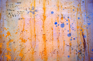 Background peeling old paint, abstract wallpaper painted wall.