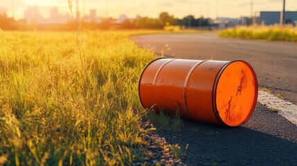 Obraz premium Safety Measures in Outdoor Environment at Sunset