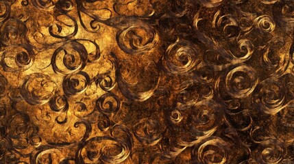 Swirling Bronze Texture Background Pattern - Abstract Design