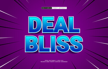 deal bliss editable text effect with a discount and promo text style