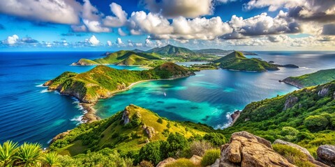 Antigua Southwest Coast from Boggy Peak - Stunning Views