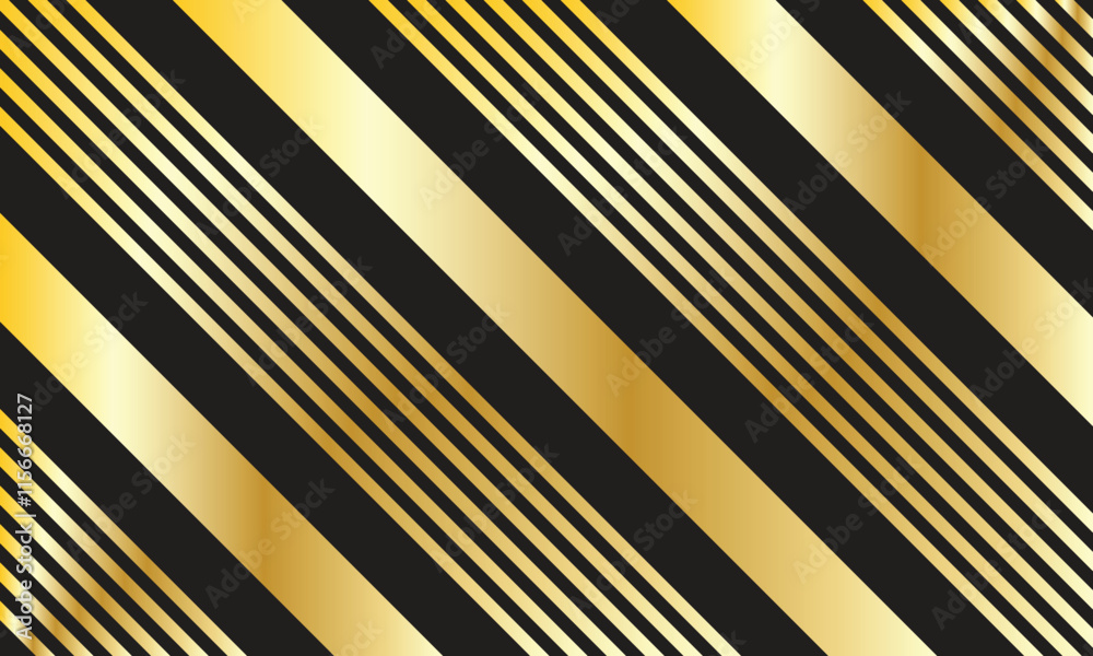 Poster abstract simple decorative golden thin and thick line design on dark background.