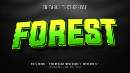 forest editable text effect