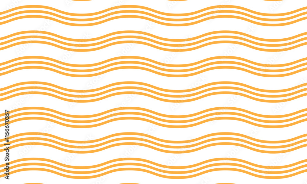 Poster abstract simple orange horizontal smooth wave line pattern design can be used background.