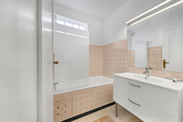 bathroom with tiles