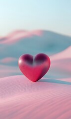 Fototapeta premium Valentines desert Image clean simple background,generation AI