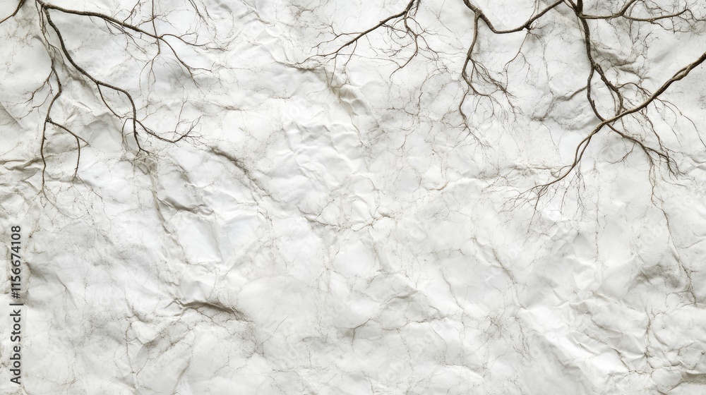 Aufkleber Natural textured background of tree trunk tissue with bare branches creating an organic and rustic aesthetic for design purposes