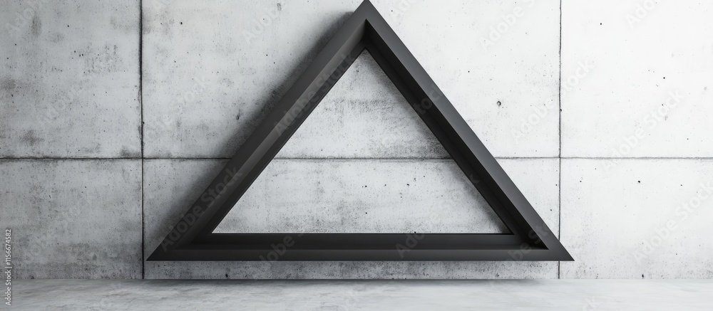 Aufkleber modern black and white triangle ceiling frame showcasing minimalist architectural design against a c