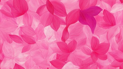 Fototapeta premium Pink Lotus Petals Seamless Pattern - Delicate Floral Textile Design