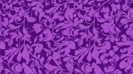 Purple Floral Damask Pattern, Elegant Textile Design, Vintage Style
