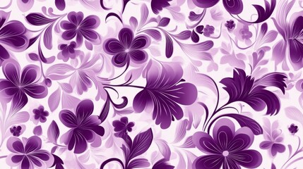 Obraz premium Purple Floral Swirl Pattern Background Design