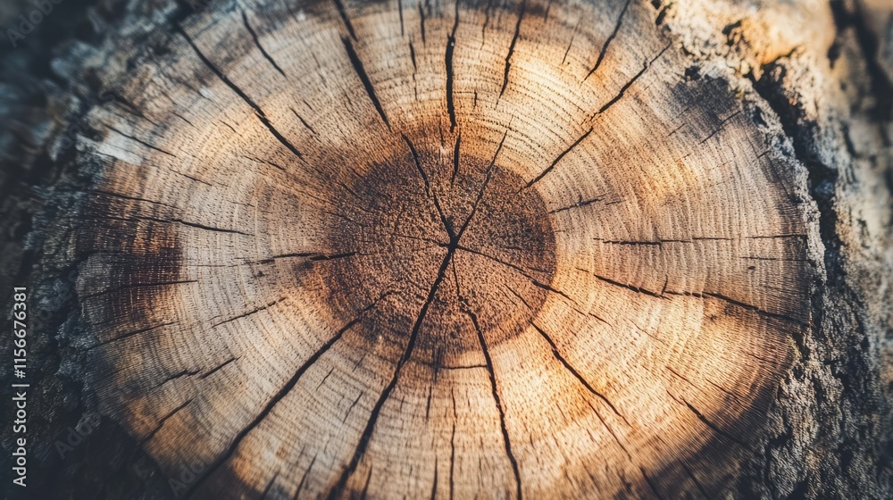 Poster close up of weathered tree trunk with intricate wood grain patterns highlighting the natural beauty 