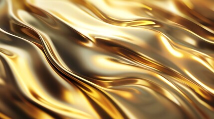 Abstract gold liquid flowing.